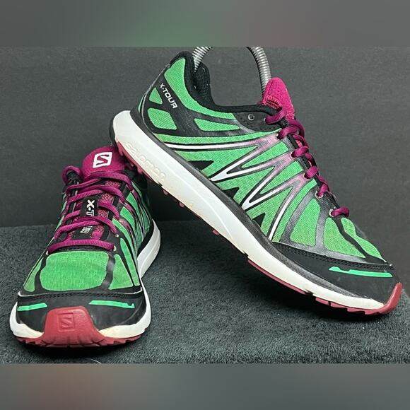Salomon X Tour City Trail Womens Size 6.5 Green Athletic Running Shoes Sneakers - Picture 2 of 8